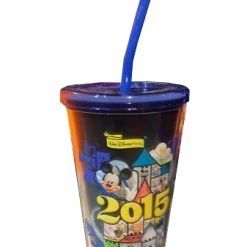 Budget ???? Disney Tumbler With Straw - 2015 Mickey Mouse - Walt Disney World ????
