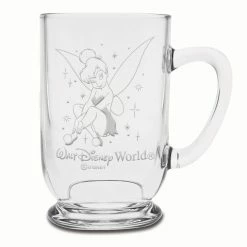 New ???? Disney Arribas Glass Mug - Tinker Bell - Personalizable - 16oz ????