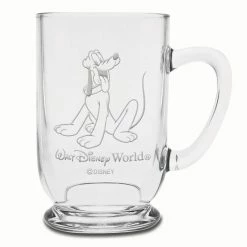 Brand new ???? Disney Arribas Glass Mug - Pluto - Personalizable - 16oz ????