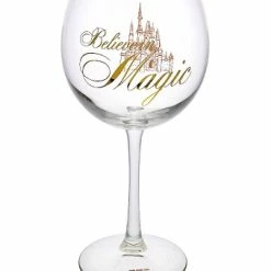 Promo ???? Disney Goblet Wine Glass - Believe In Magic - Castle ????
