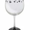 New ???? Disney Goblet Wine Glass - Etched Mickey Mouse Icons - Black ????