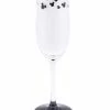 Promo ✨ Disney Champagne Flute Glass - Mickey Mouse Icons - Stemmed Black ????