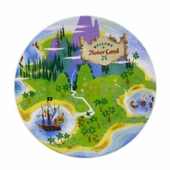 Coupon ???? Disney Dessert Plate - Never Land Map - Peter Pan ????
