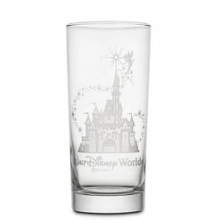 Wholesale ???? Disney Arribas Glass Tumbler - Tinker Bell And Castle - Personalizable ????