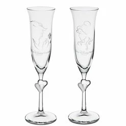 Cheapest ⭐ Disney Glass Flute Set - Personalizable Beauty And The Beast Glass By Arribas -- 2-Pc. ????