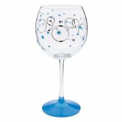 Budget ???? Disney Wine Glass - Happy Hanukkah - Mickey Mouse Icon Goblet ????