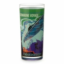 Cheap ⌛ Disney Glass Tumbler - Space Mountain/Submarine Voyage - Tall ????
