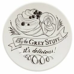 Cheapest ???? Disney Dessert Plate - Be Our Guest - Try The Grey Stuff - White ⌛