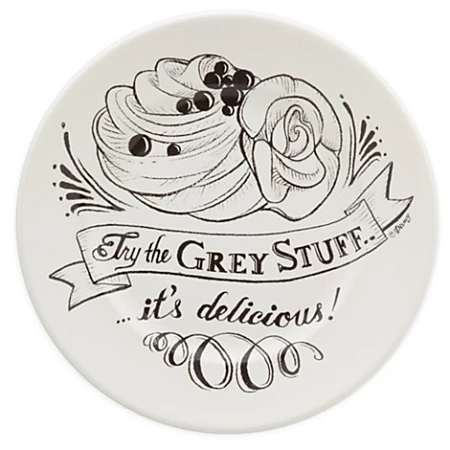 Cheapest ???? Disney Dessert Plate - Be Our Guest - Try The Grey Stuff - White ⌛ 1 Cheapest ???? Disney Dessert Plate - Be Our Guest - Try The Grey Stuff - White ⌛
