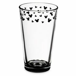 Cheapest ???? Disney Glass Tumbler - Etched Mickey Mouse Icons - Black ????