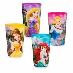 Best Pirce ⭐ Disney Plastic Cups Set - Princess - Lenticular ????