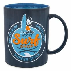 New ???? Disney Coffee Mug - Mickey Mouse - Live To Surf ????