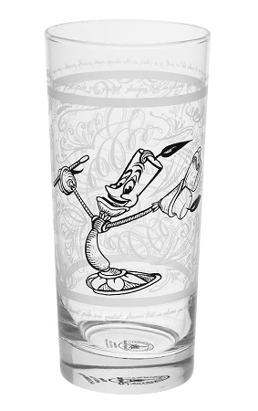 Outlet ???? Disney Glass Tumbler - Be Our Guest - Lumiere ???? 1 Outlet ???? Disney Glass Tumbler - Be Our Guest - Lumiere ????