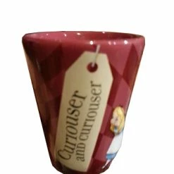 Brand new ???? Disney Shot Glass - Alice In Wonderland - Curiouser And Curiouser ✔️