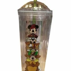 Brand new ???? Disney Tumbler With Straw - Wilderness Lodge Resort - Mickey & Friends ⌛